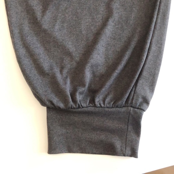 G by Giuliana G Knit 2 Piece Heather Charcoal Jogger and Top Set Size LP - Picture 14 of 16